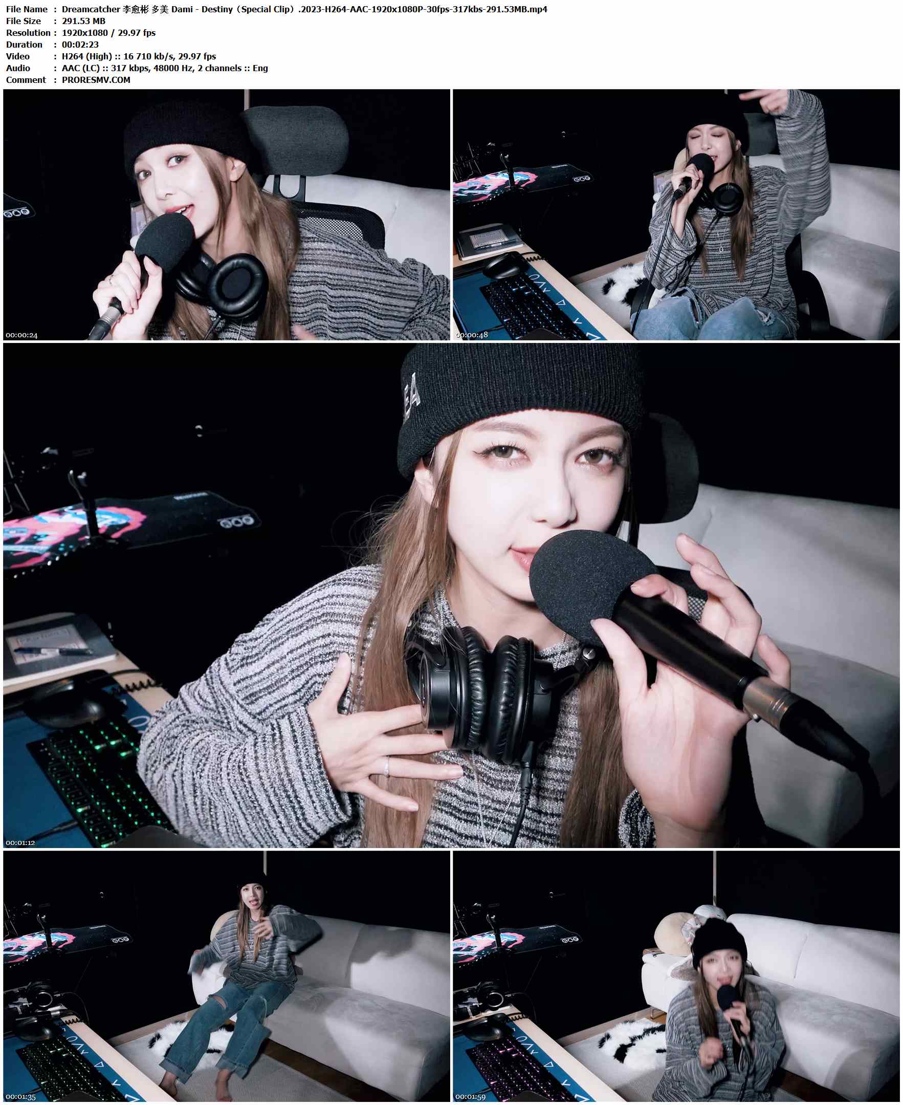 Dreamcatcher 李愈彬 多美 Dami - Destiny（Special Clip）.2023-H264-AAC-1920x1080P-30fps-317kbs-291.53MB官方MV_高清MV